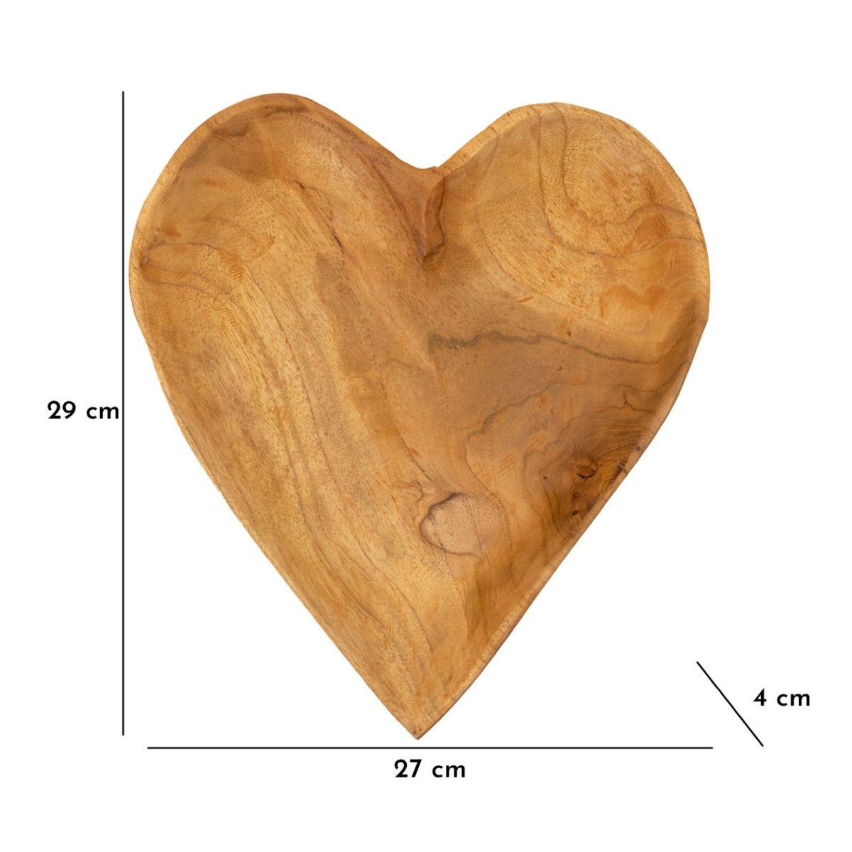 Svuota Tasche Kiha Cuore Teak Massello cm.27x29x4