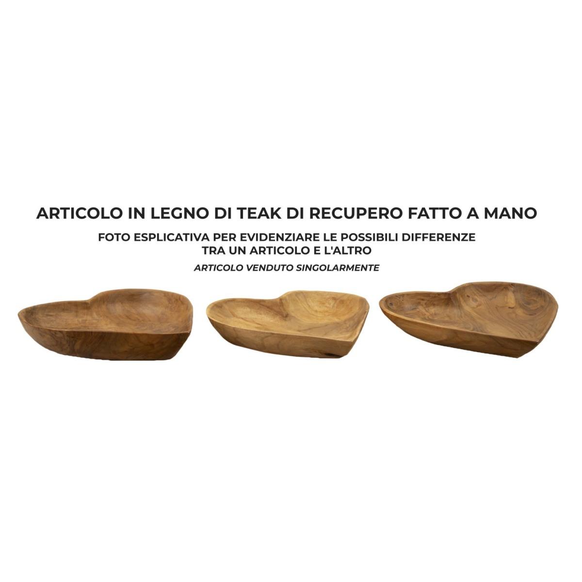 Svuota Tasche Kiha Cuore Teak Massello cm.27x29x4