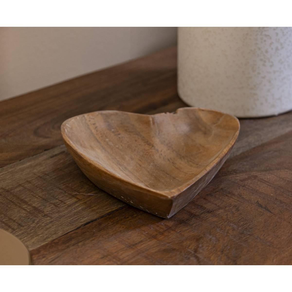 Svuota Tasche Kiha Cuore Teak Massello cm.15x17x3,5