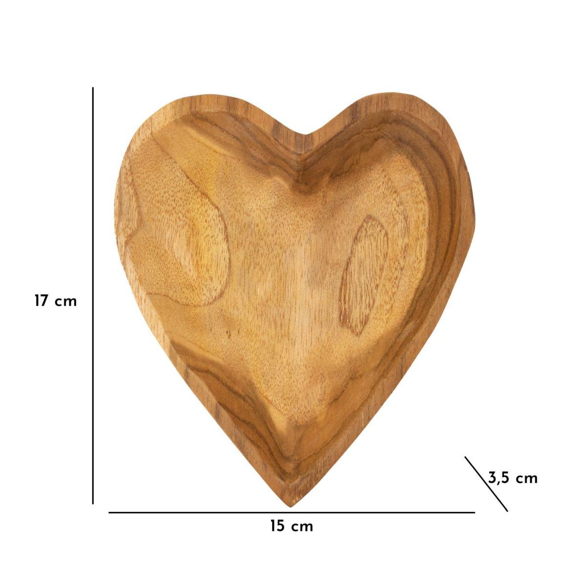 Svuota Tasche Kiha Cuore Teak Massello cm.15x17x3,5