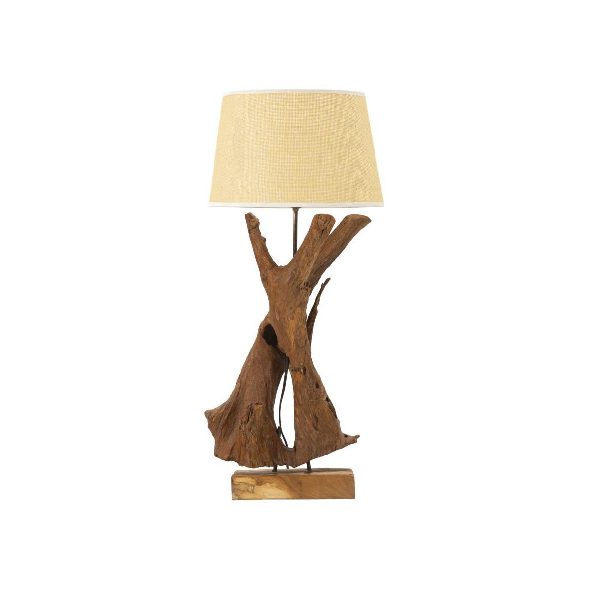 Lampada Da Tavolo Teak Riciclato cm.35x80