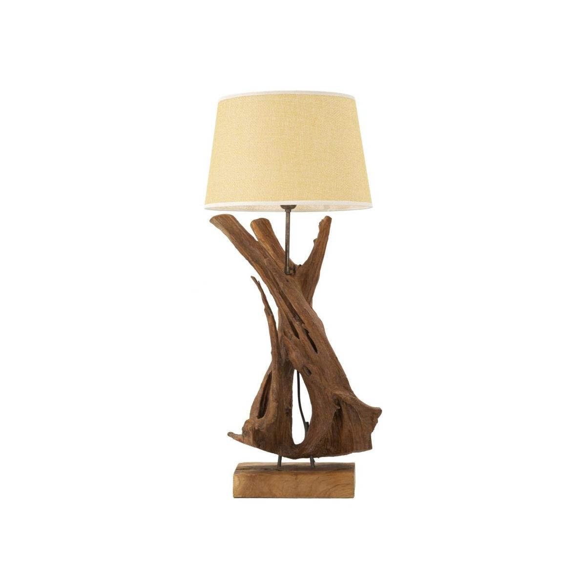 Lampada Da Tavolo Teak Riciclato cm.35x80