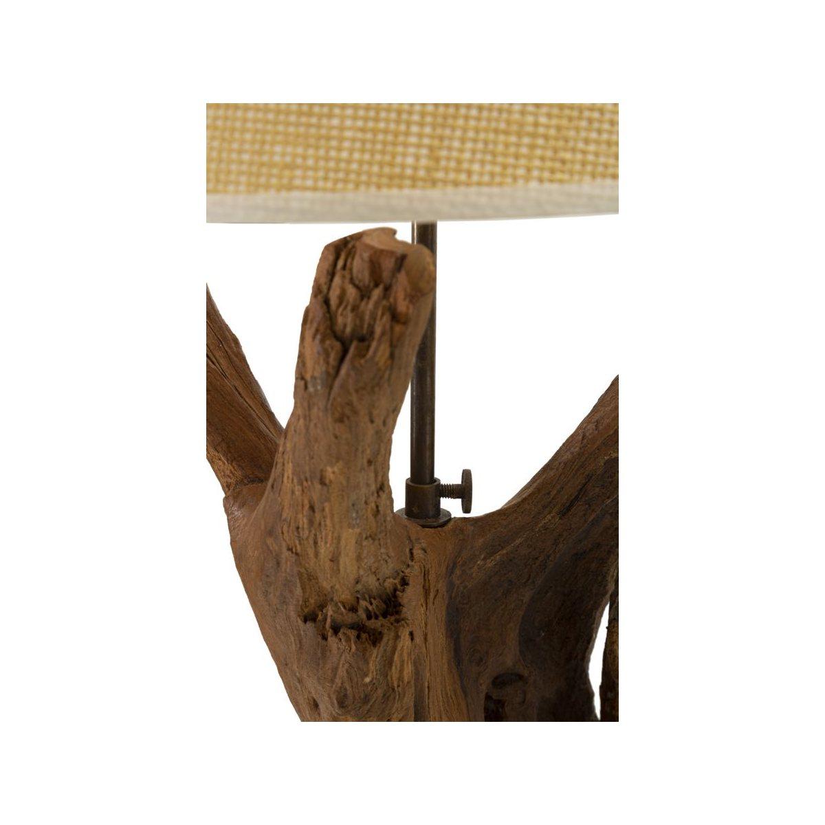 Lampada Da Tavolo Teak Riciclato cm.35x80