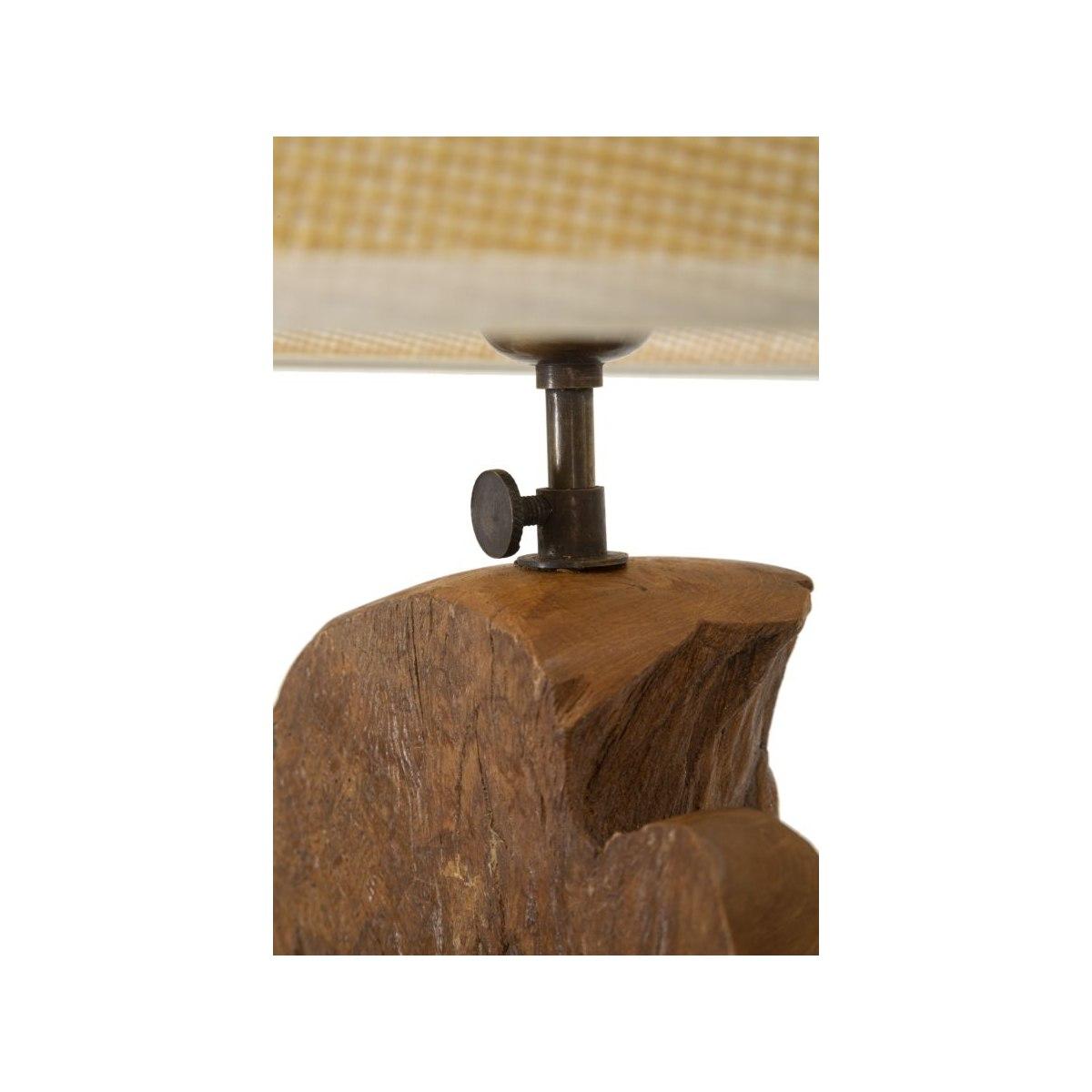 Lampada Da Tavolo Teak Riciclato cm.35x80