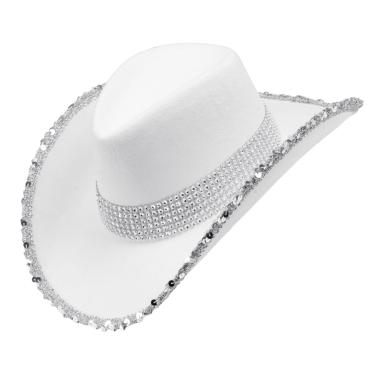 Cappello Cowboy Bianco Con Strass |Widmann