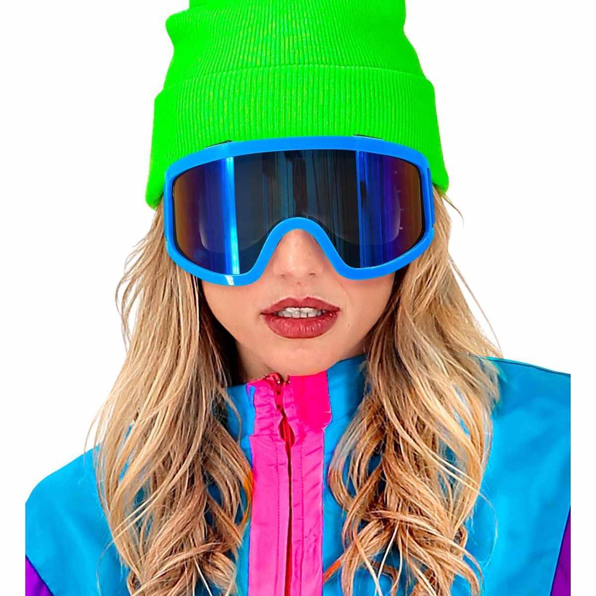 Occhiali Da Sci Anni '80 Blu Fluo |Widmann