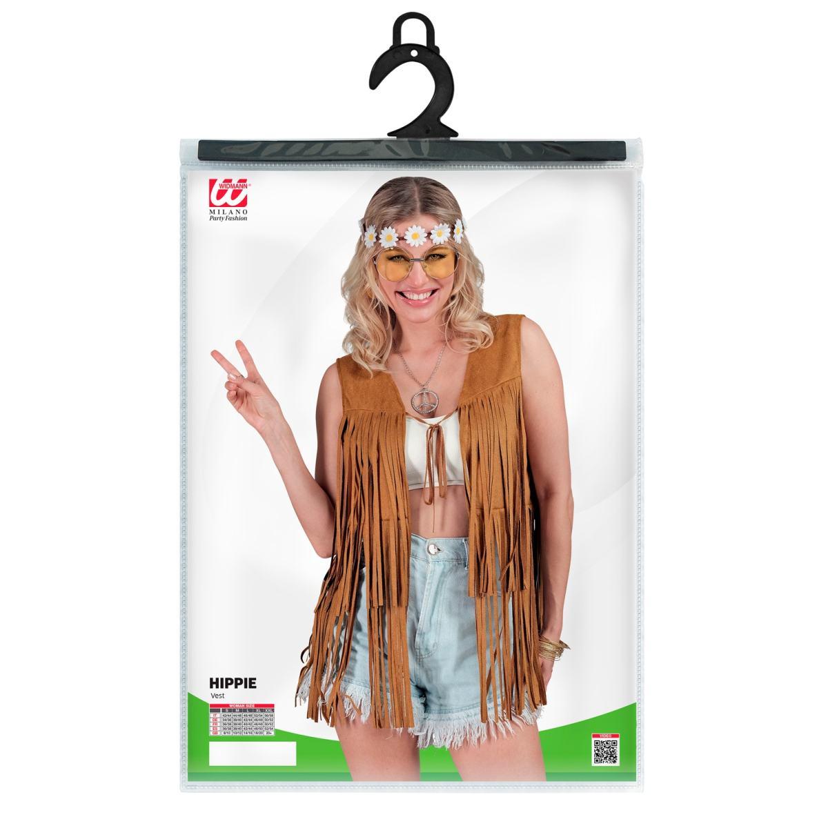 Costume Gilet Marrone con Frange |Widmann