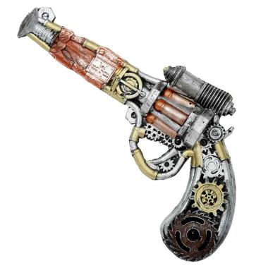 Pistola Steampunk Revolver In Lattice |Widmann