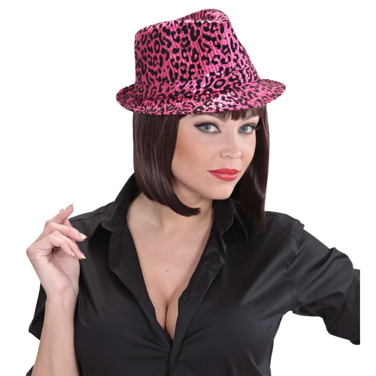 Cappello Borsalino Animalier Con Paillettes |Widmann