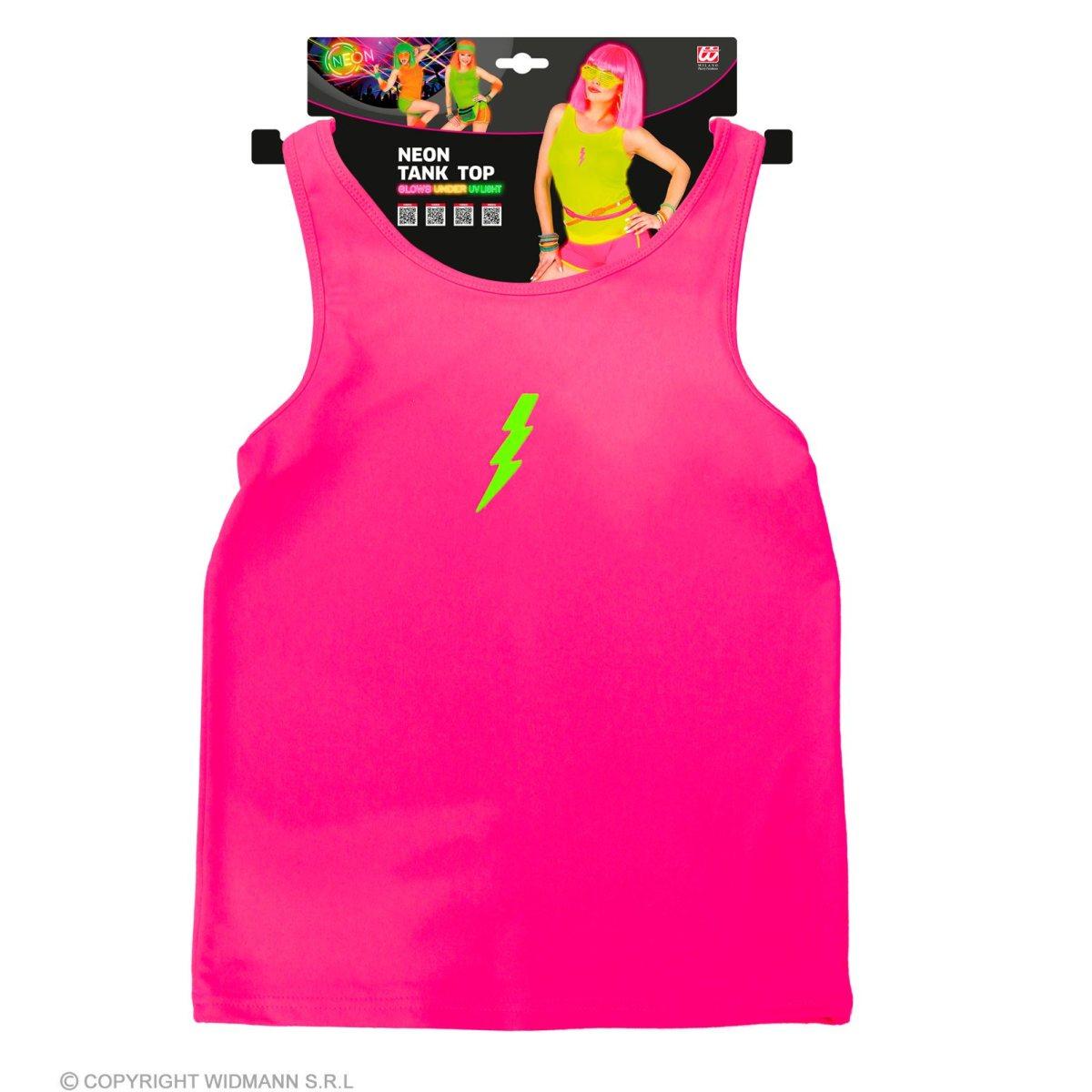 Canotta Rosa Fluorescente Anni '80 |Widmann
