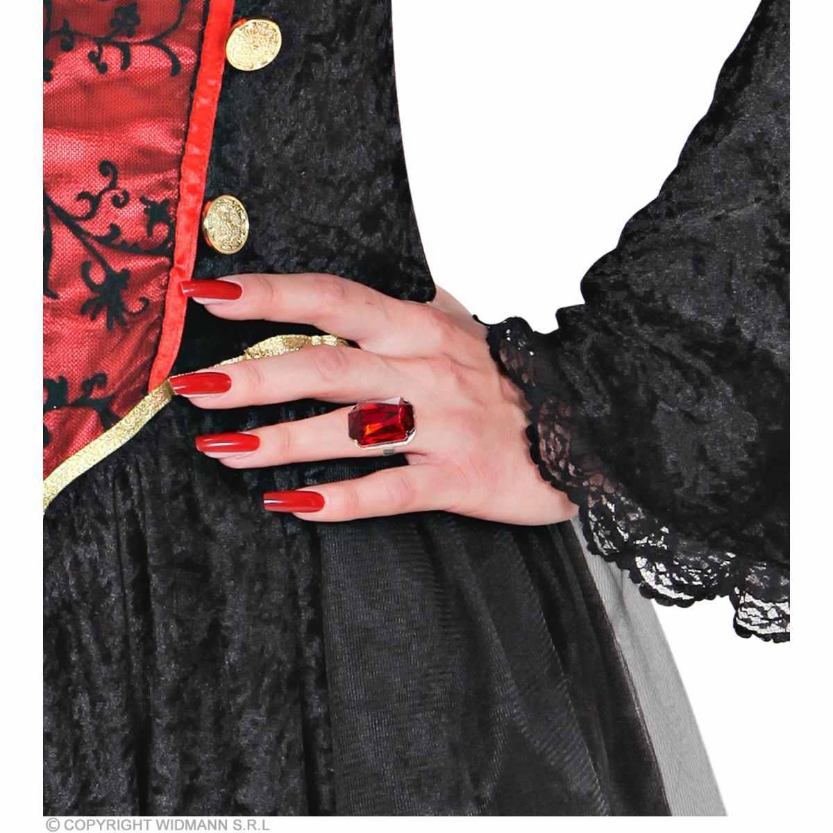 Anello Argento Con Pietra Rossa |Widmann