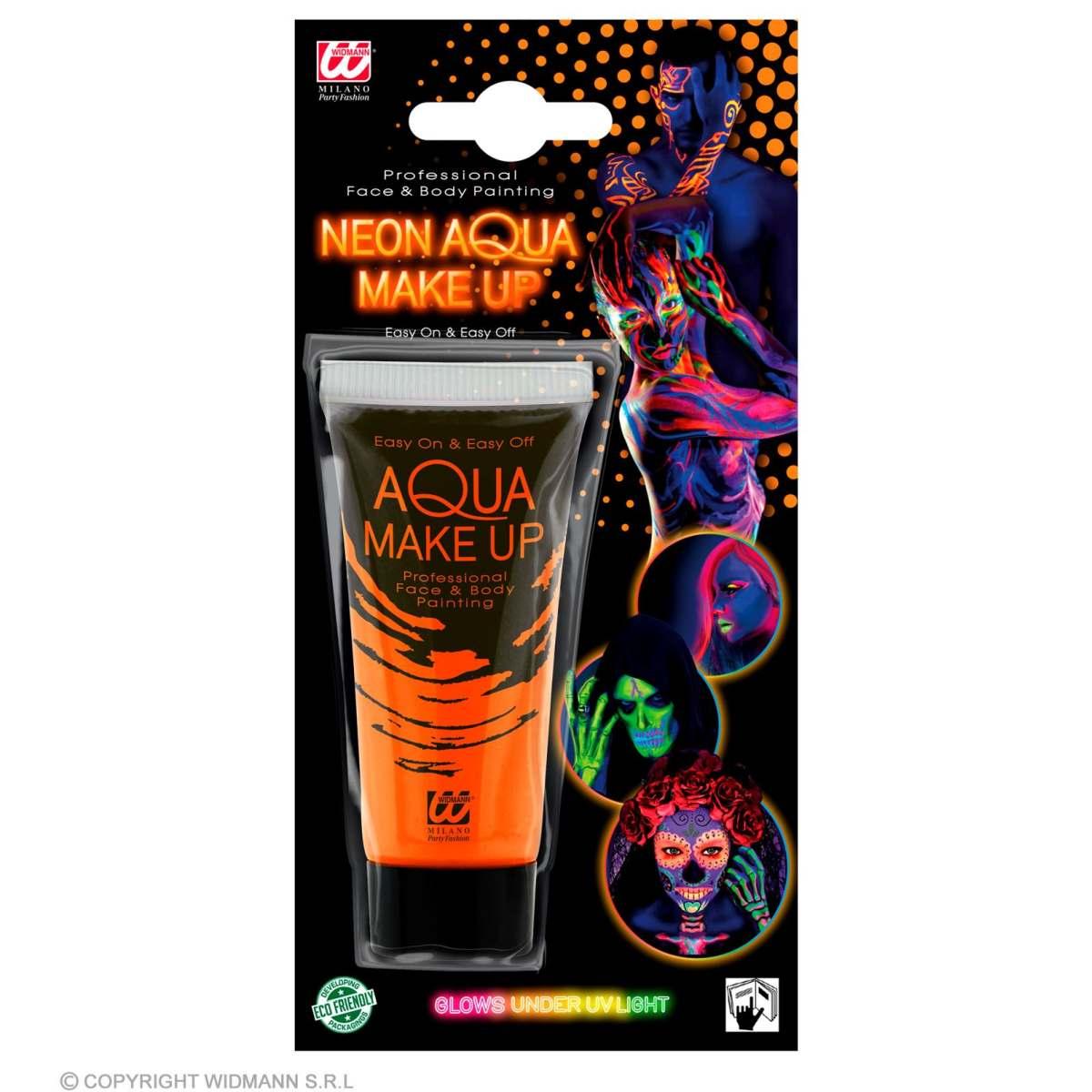 Trucco Crema Tubo Acqua Arancione Fluo Ml.30 |Widmann