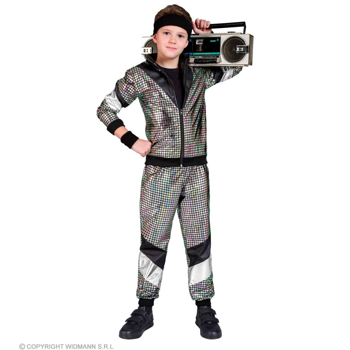 Costume Tuta Anni '70/'80 Dance Argento |Widmann