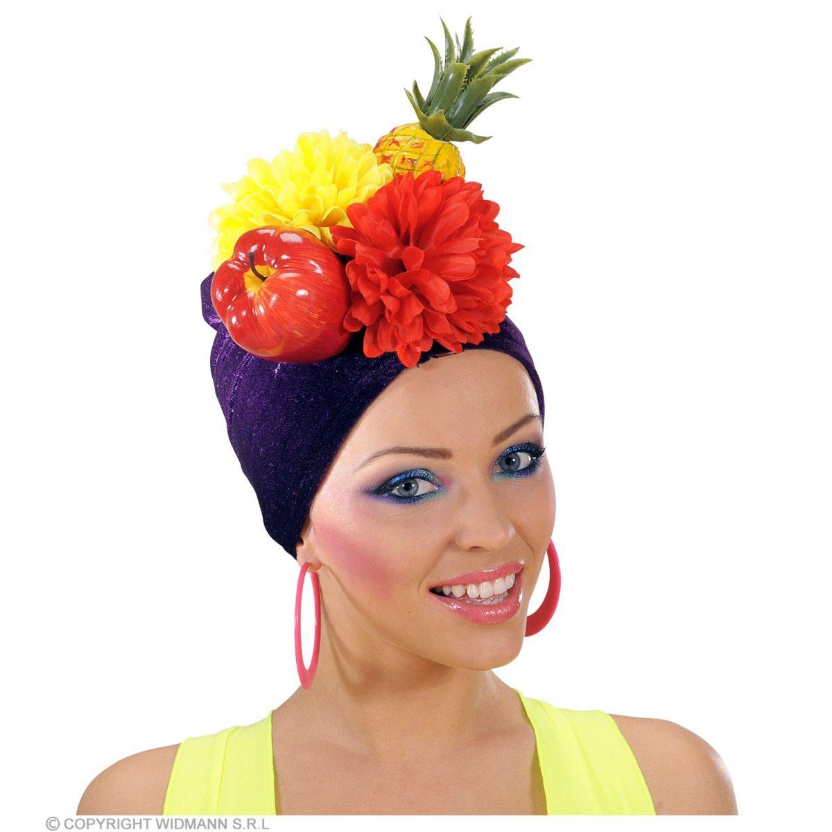 Copricapo Brasil Color Con Fiori E Frutta |Widmann