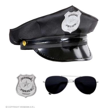 Poliziotto Con Cappello Occhiali E Distintivo |Widmann