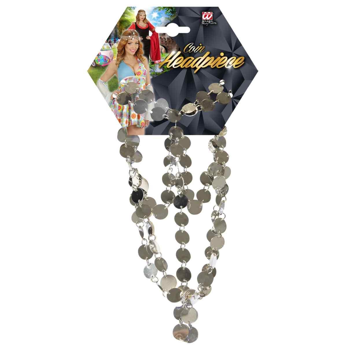 Copricapo Metallo Gitana Argento Con Monete |Widmann