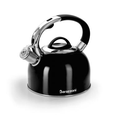 Bollitore Inox Inox Barazzoni Nero con Fischio Lt.2,5 | Barazzoni