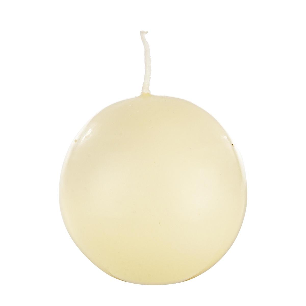 Candela cm.Ø7 Sfera Avorio |Bizzotto