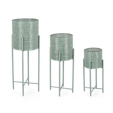 Portavaso Kalidas Tondo Alto Verde cm.Ø30x76,5 | Bizzotto