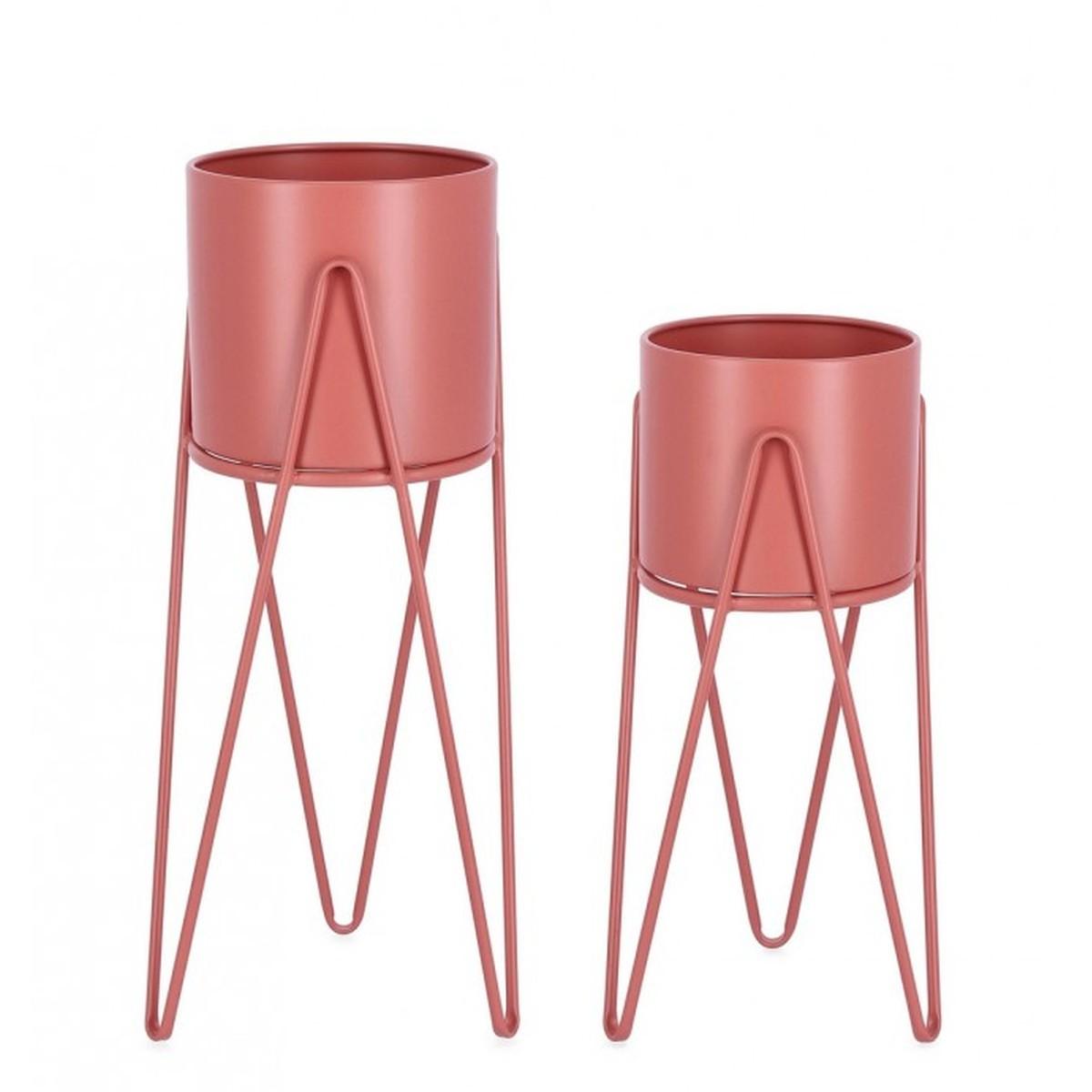 Portavaso Madelyn Tondo Salmone cm.Ø23,5x57 | Bizzotto
