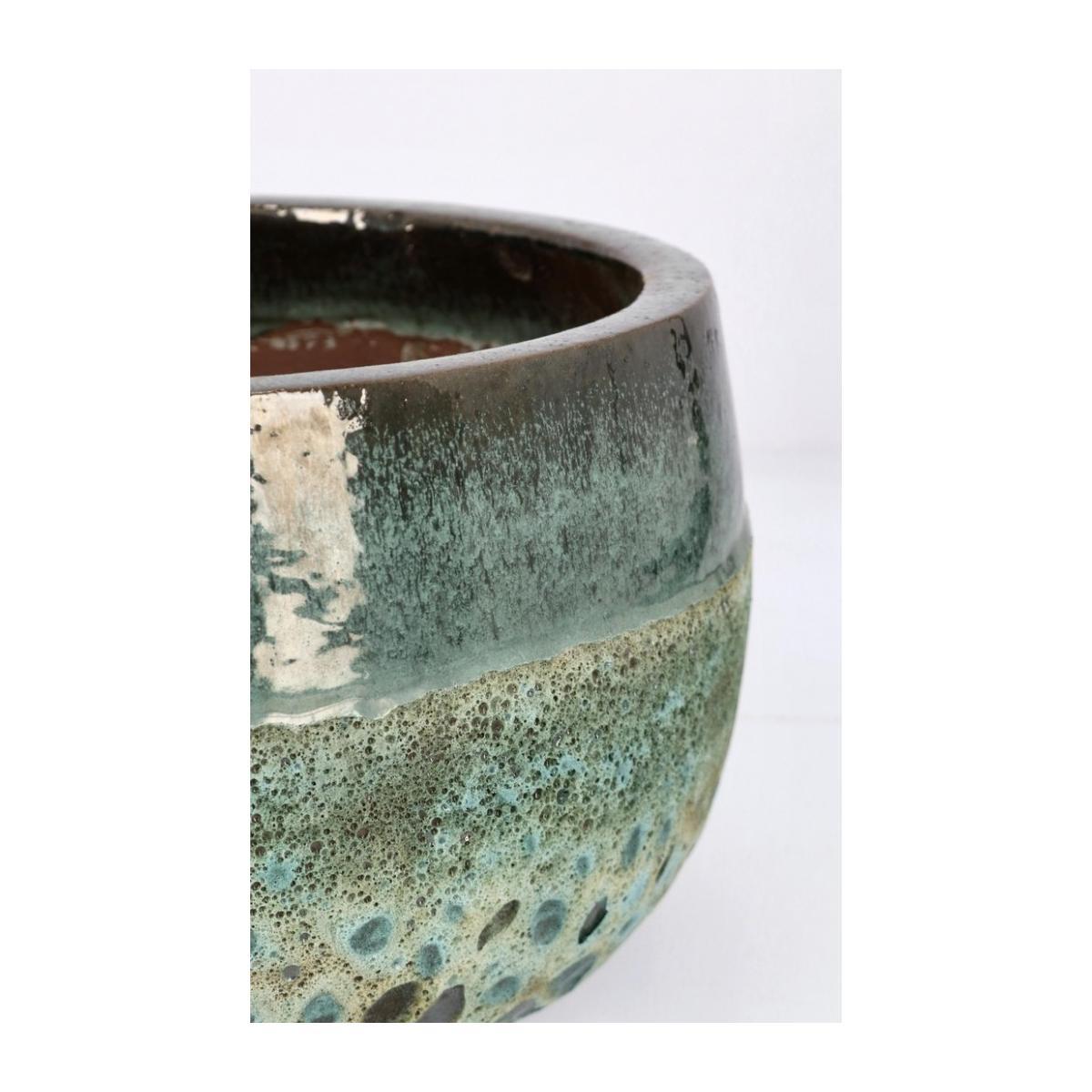 Portavaso Terracotta Duyen Ciotola Verde Giada cm.Ø36x22 | Bizzotto