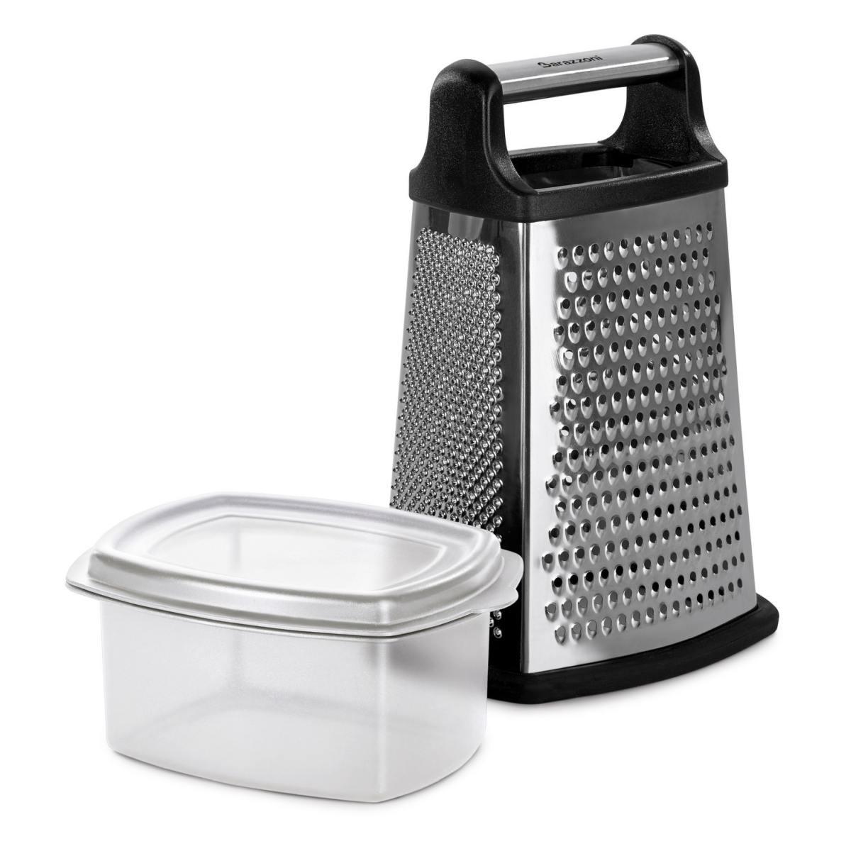 Grattugia Inox 4 Lati con Contenitore-700 | Barazzoni