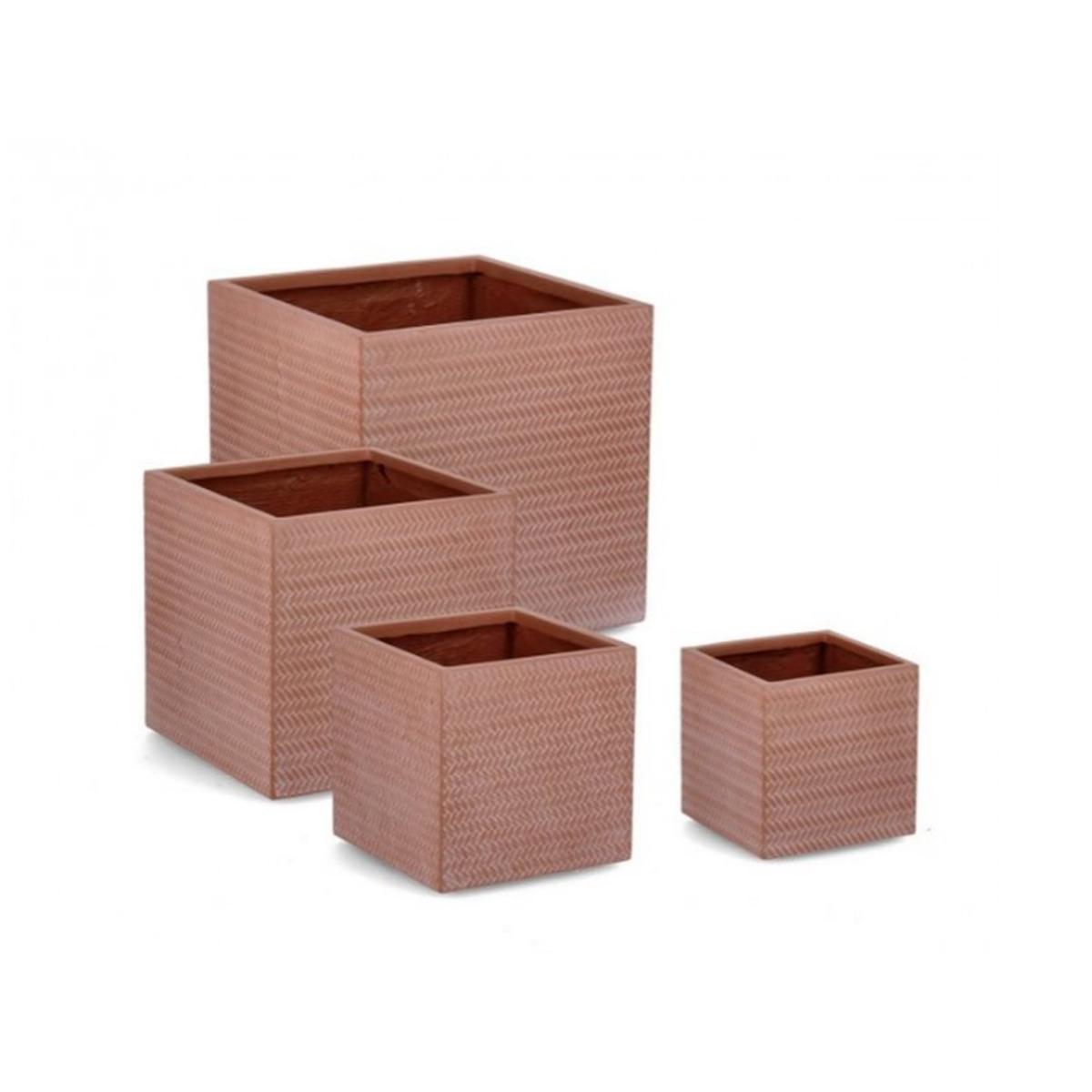 Porta Vaso TerracottaTressage cm.24x24x24 | Bizzotto
