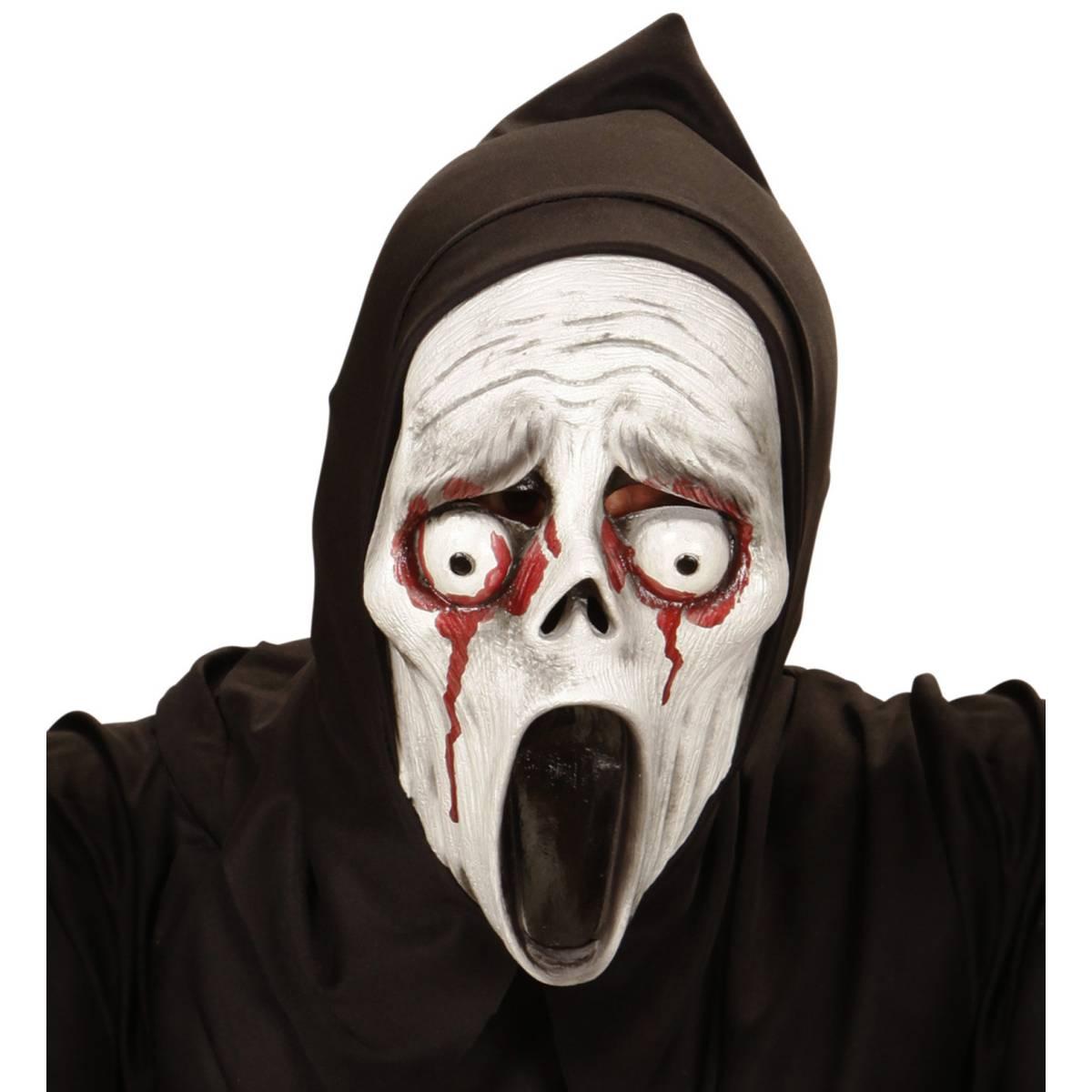 Maschera Viso Lattice Horror Fantasma Con Occhi Sanguinanti |Widmann
