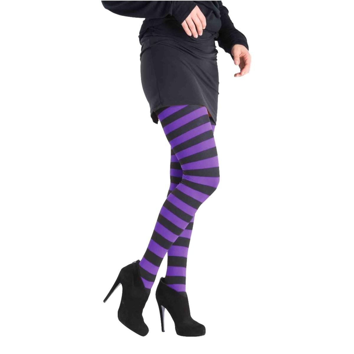 Collant A Righe Nere E Viola |Carnival Toys