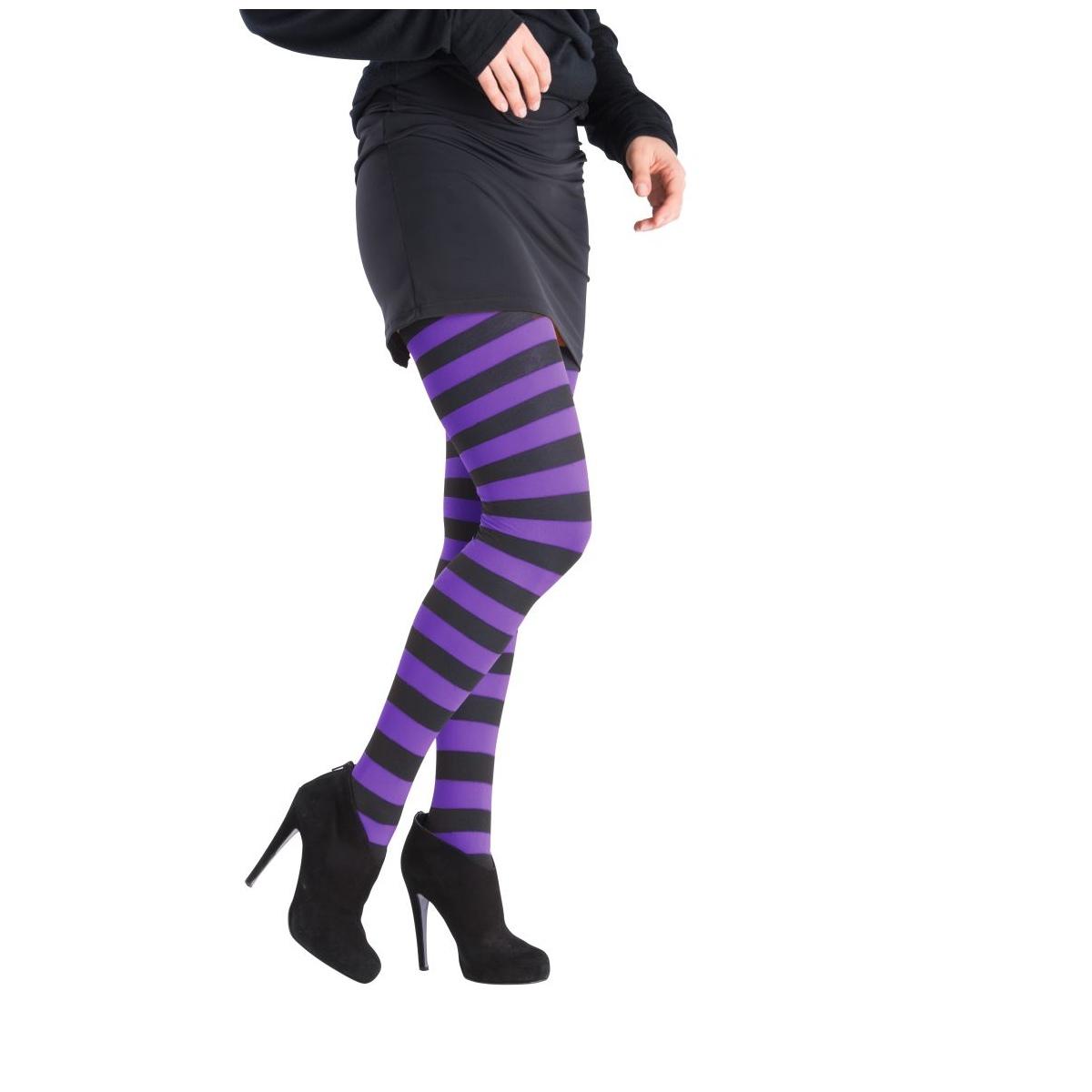 Collant A Righe Nere E Viola |Carnival Toys