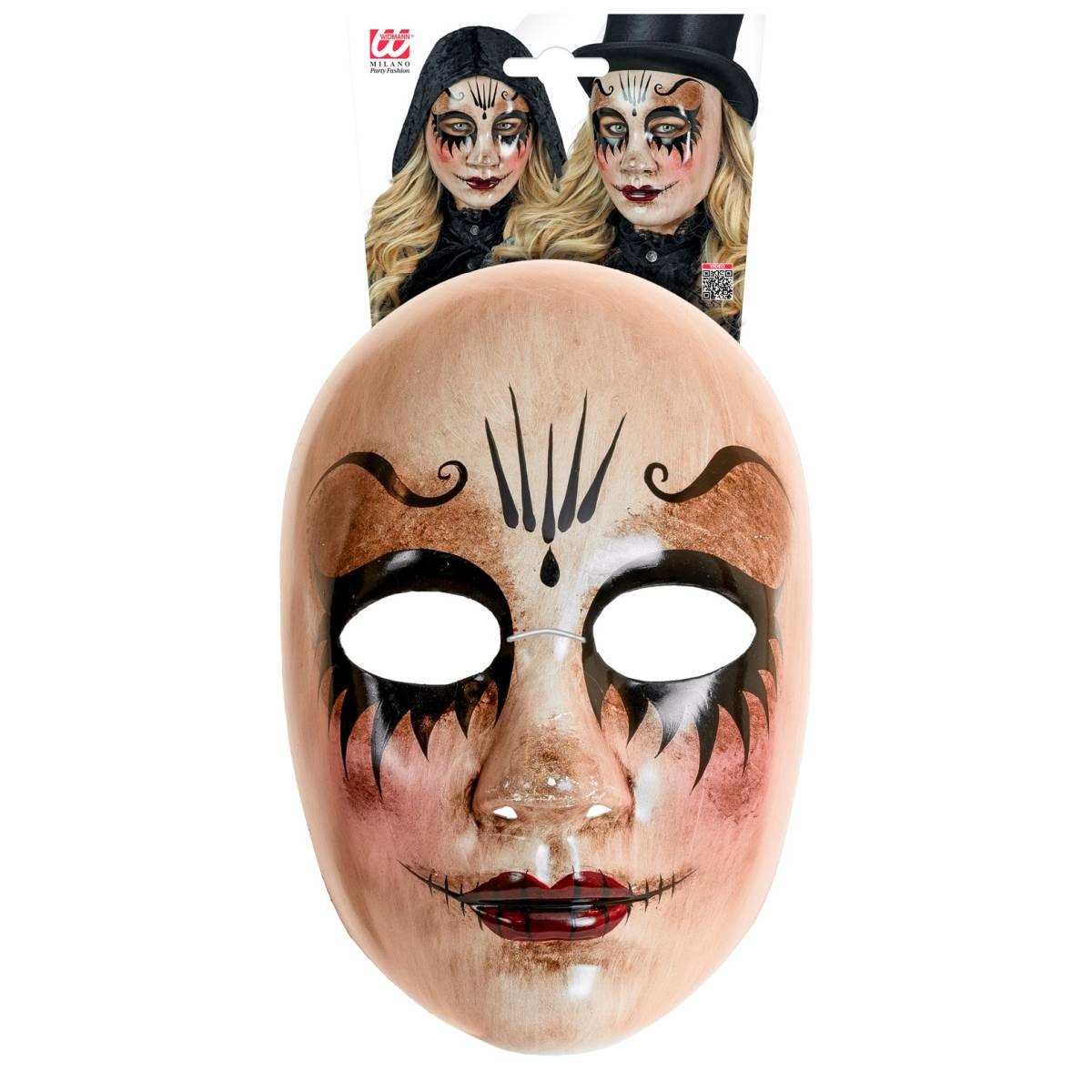 Maschera Viso Pvc Horror Commedia Dell'Arte Inquietante |Widmann