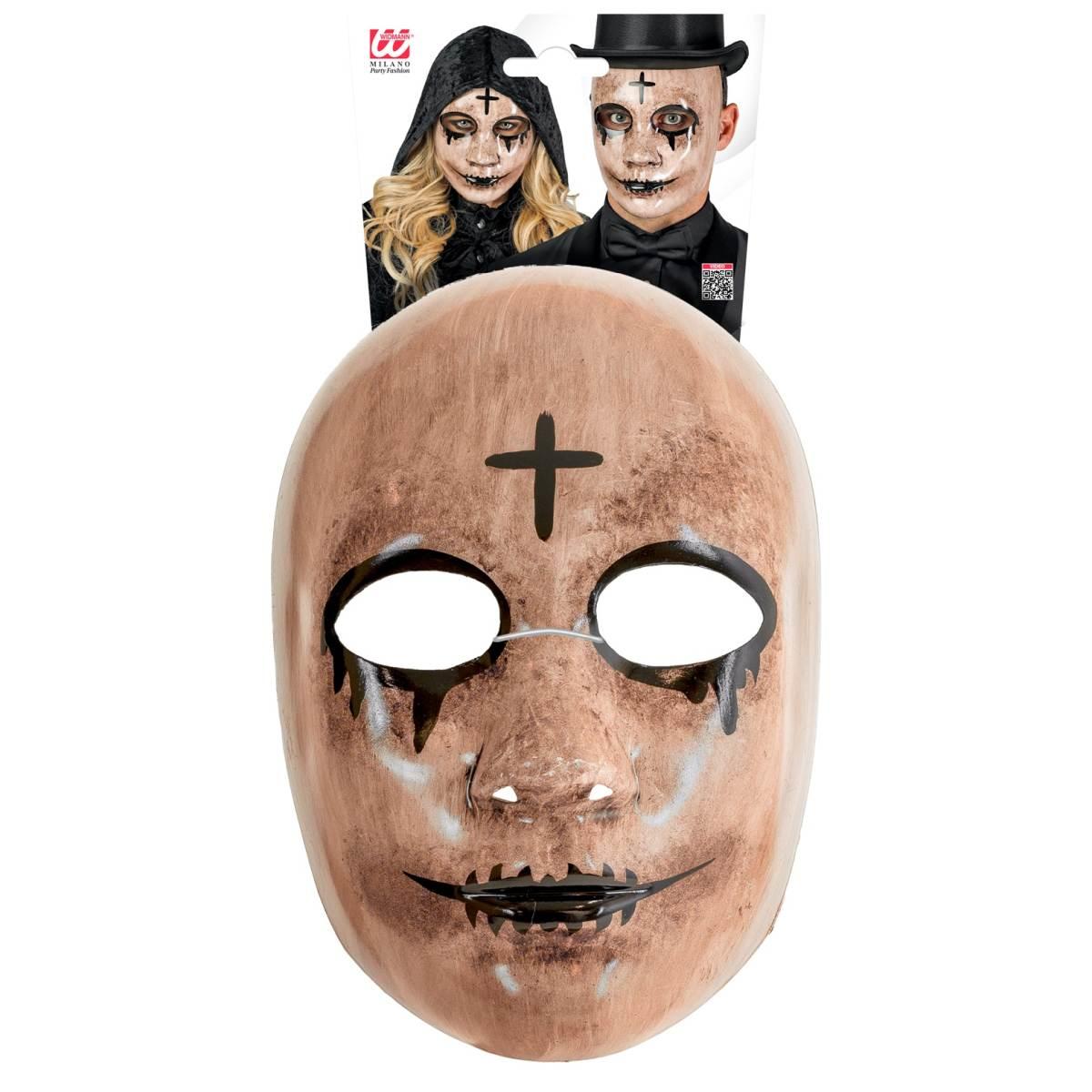 Maschera Viso Pvc Horror Commedia Dell'Arte Fantasma |Widmann