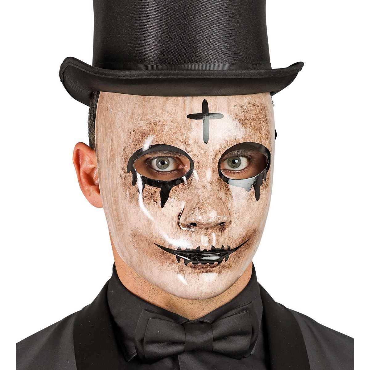 Maschera Viso Pvc Horror Commedia Dell'Arte Fantasma |Widmann