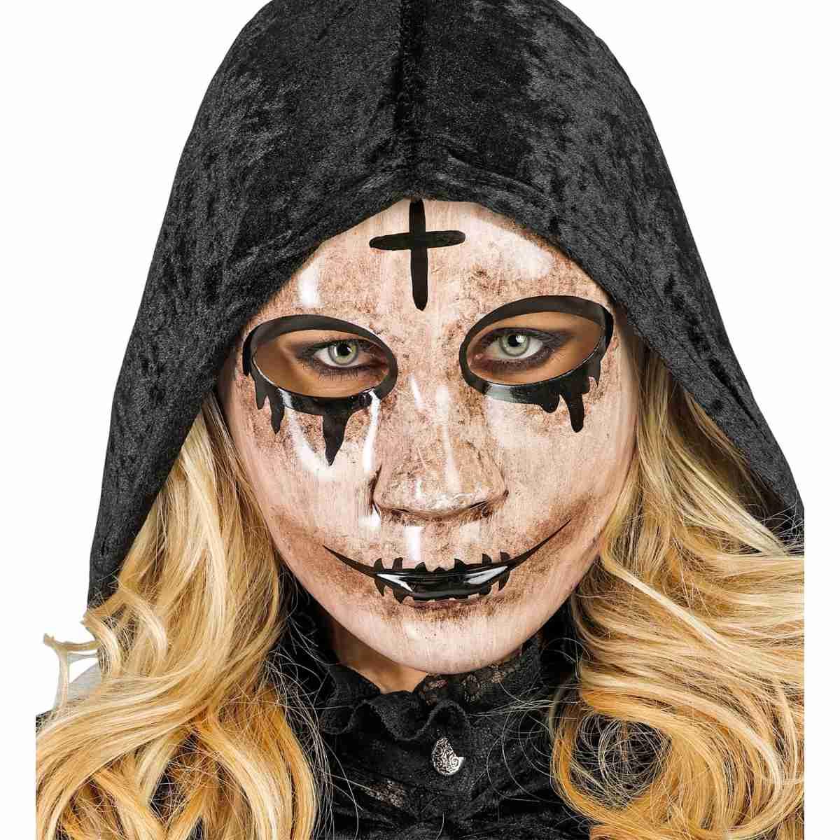 Maschera Viso Pvc Horror Commedia Dell'Arte Fantasma |Widmann