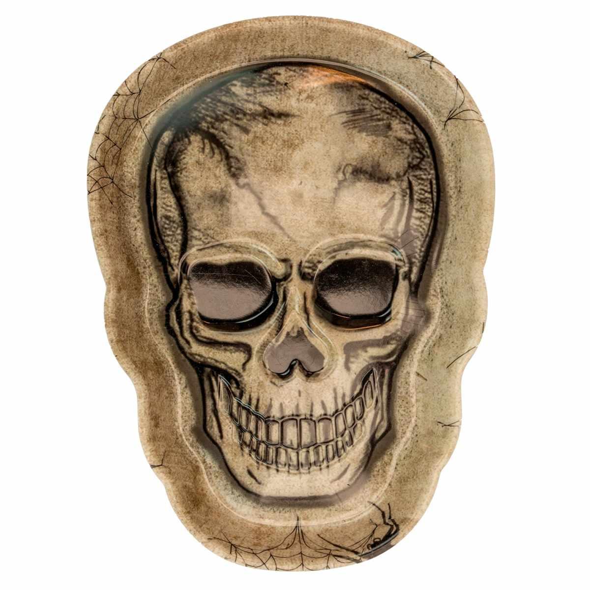 Vassoio Halloween Pvc Con Teschio cm.25x18 |Widmann