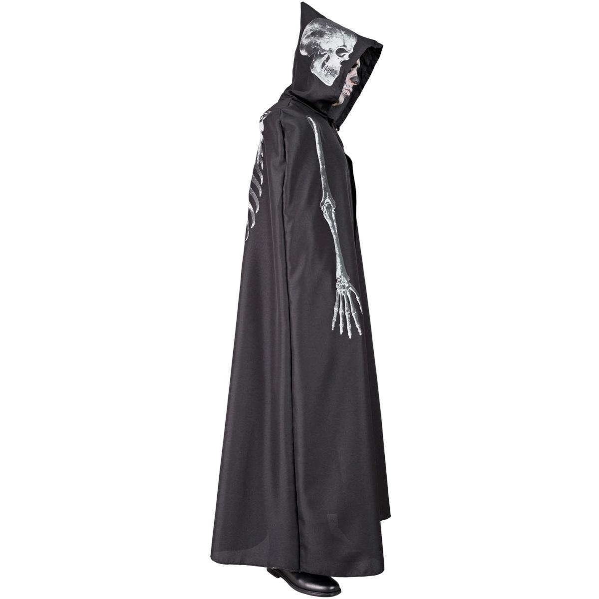 Mantello cm.150 Nero Scheletro con Cappuccio |Widmann