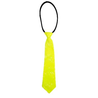 Cravatta Con Paillettes Gialla |Carnival Toys