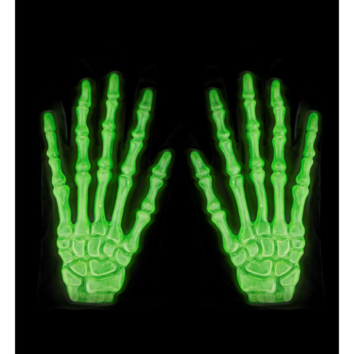 Guanti Scheletro 3D Fluorescenti Pvc P2 |Widmann