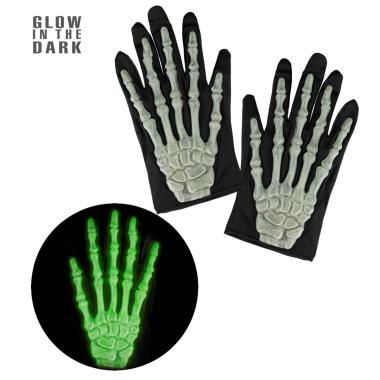 Guanti Scheletro 3D Fluorescenti Pvc P2 |Widmann