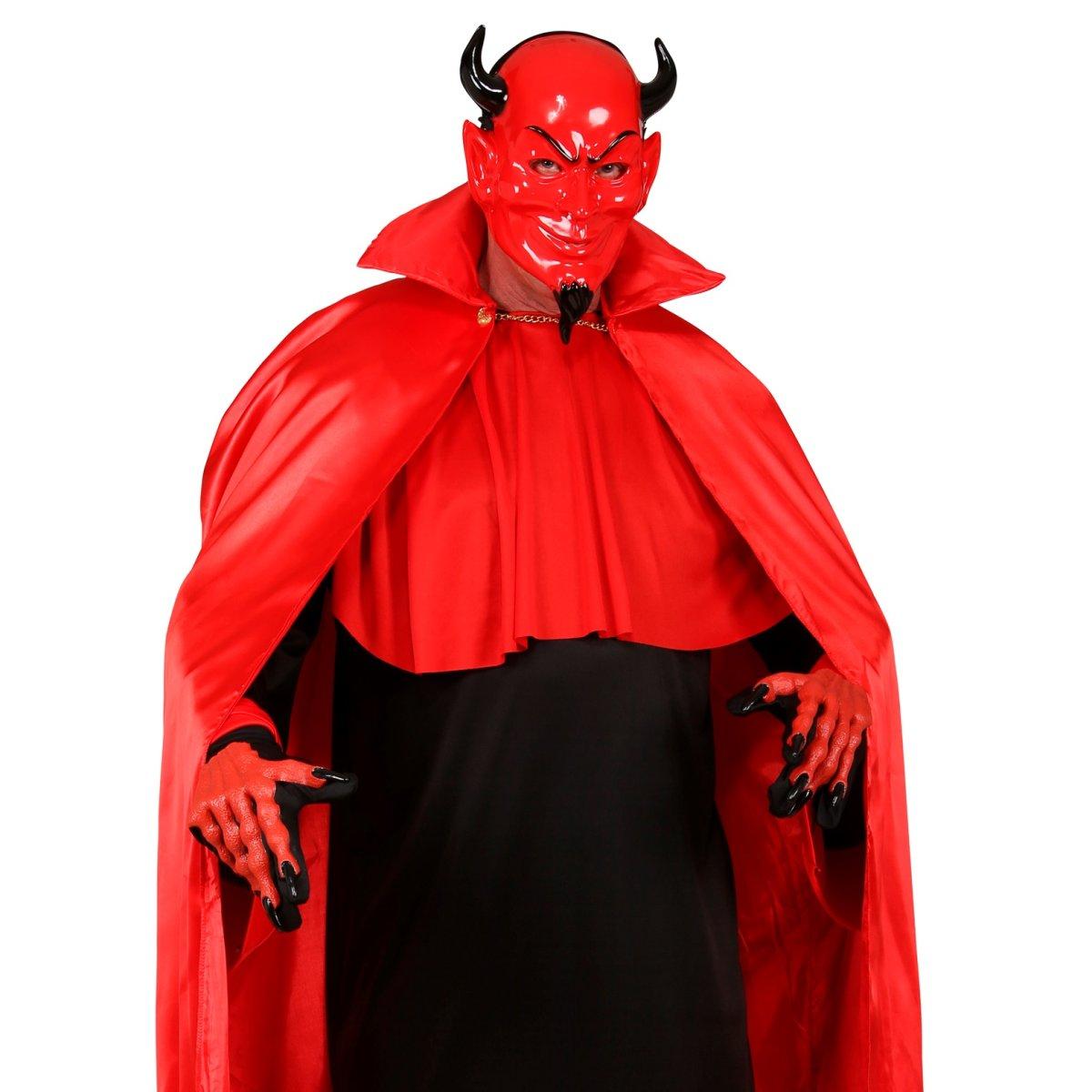 Maschera Viso Pvc Horror Diavolo Con Corna |Widmann
