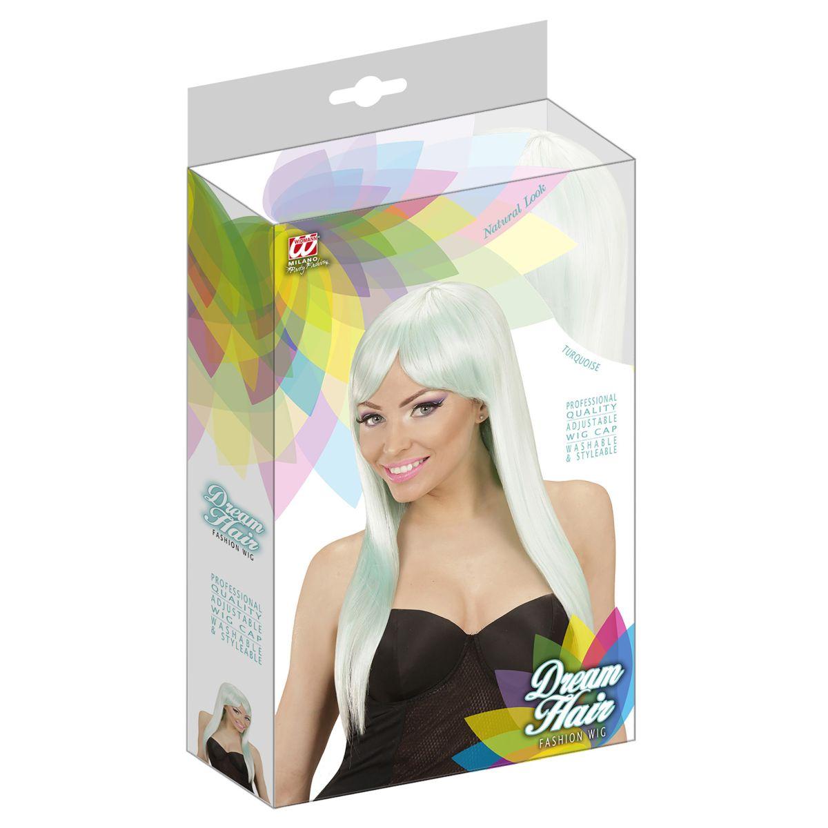 Parrucca Dream Turchese Liscia Con Frangia |Widmann
