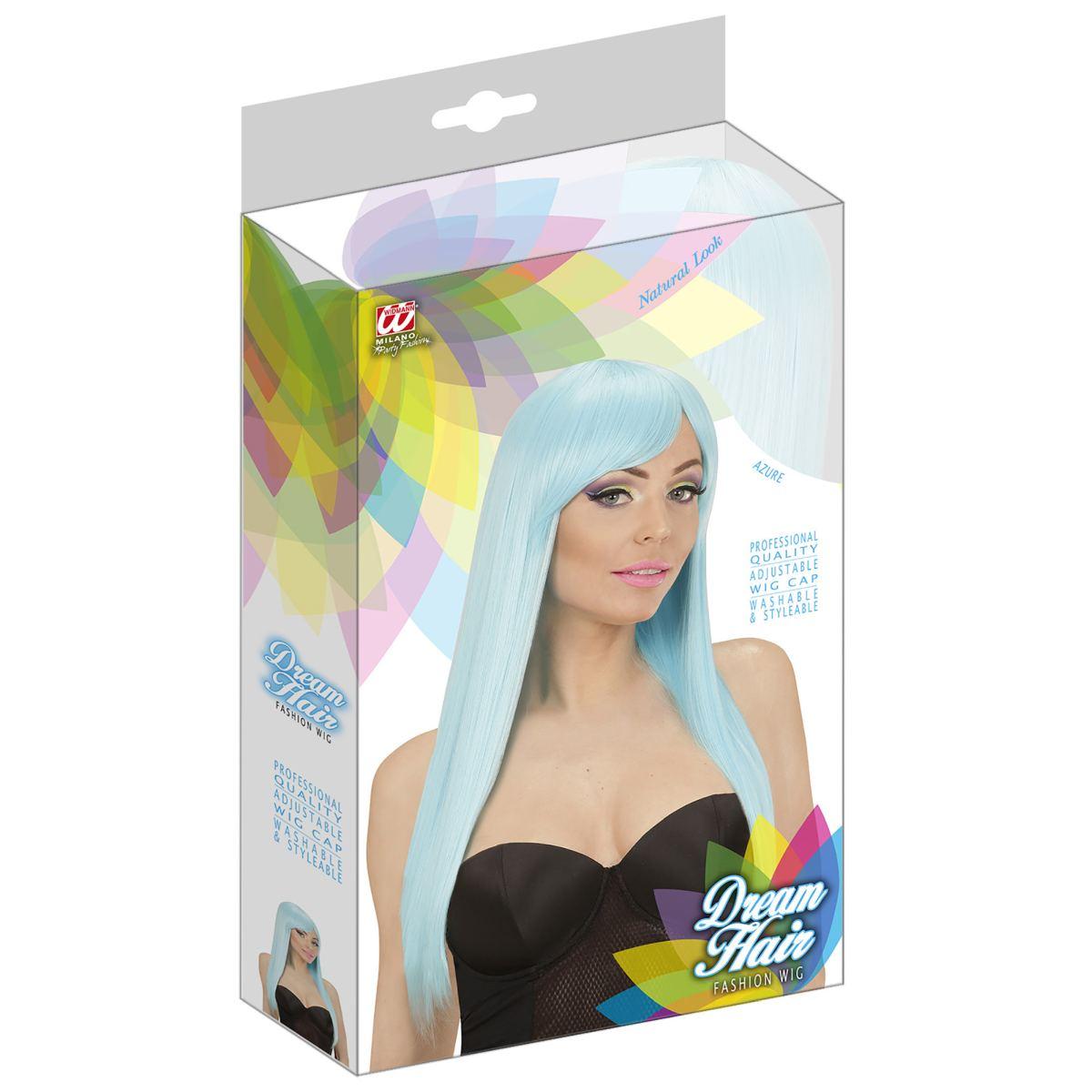 Parrucca Dream Azzurra Liscia Con Frangia |Widmann