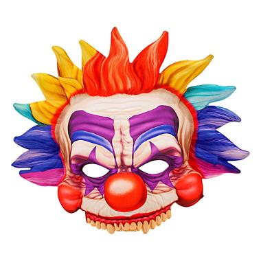 Maschera Viso Tessuto Horror Clown Killer |Widmann