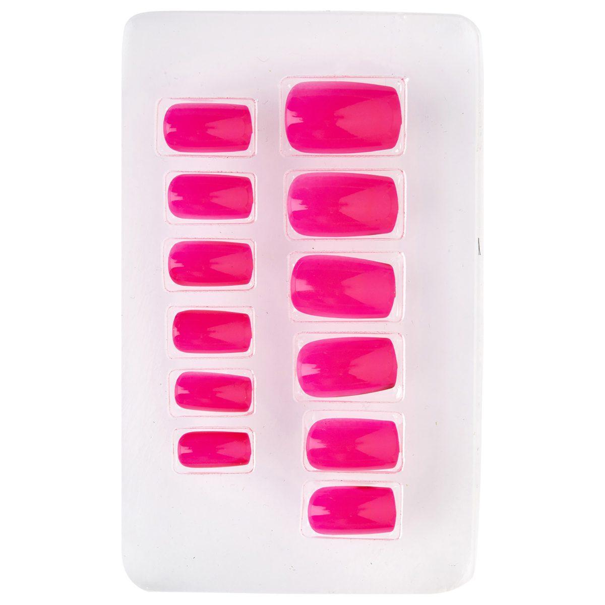 Unghie Rosa Adesive Set pz.12 |Widmann