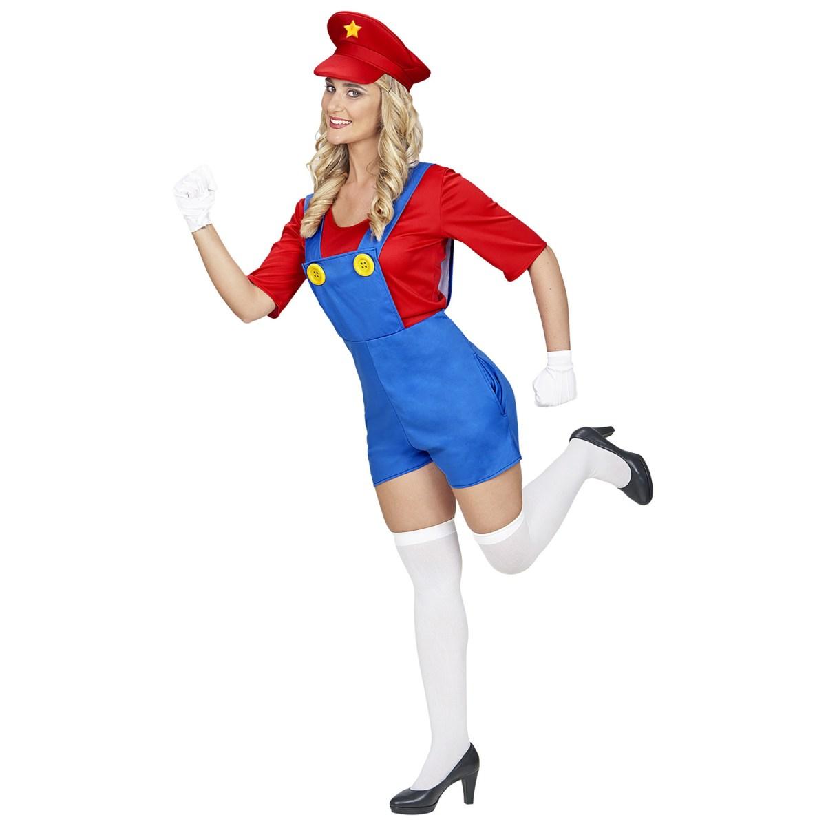 Costume Tuta Idraulico Blu Salopette Corta |Widmann