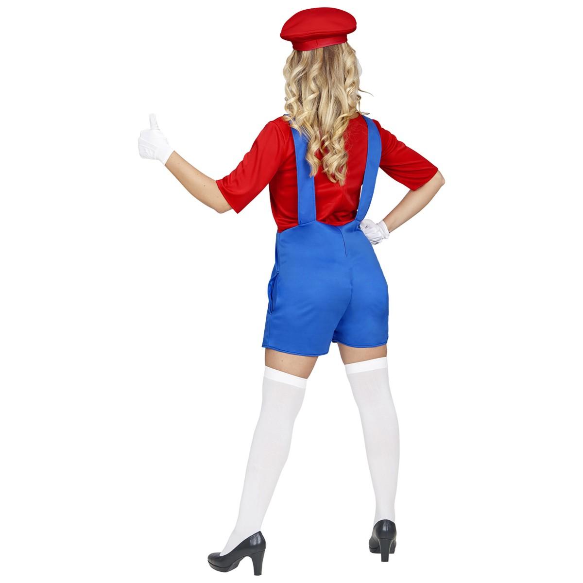 Costume Tuta Idraulico Blu Salopette Corta |Widmann