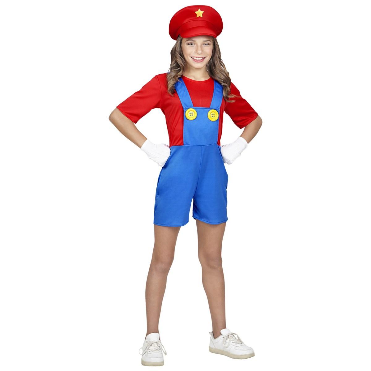 Costume Tuta Idraulico Blu Salopette Corta |Widmann