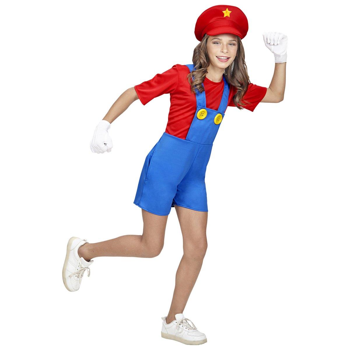 Costume Tuta Idraulico Blu Salopette Corta |Widmann