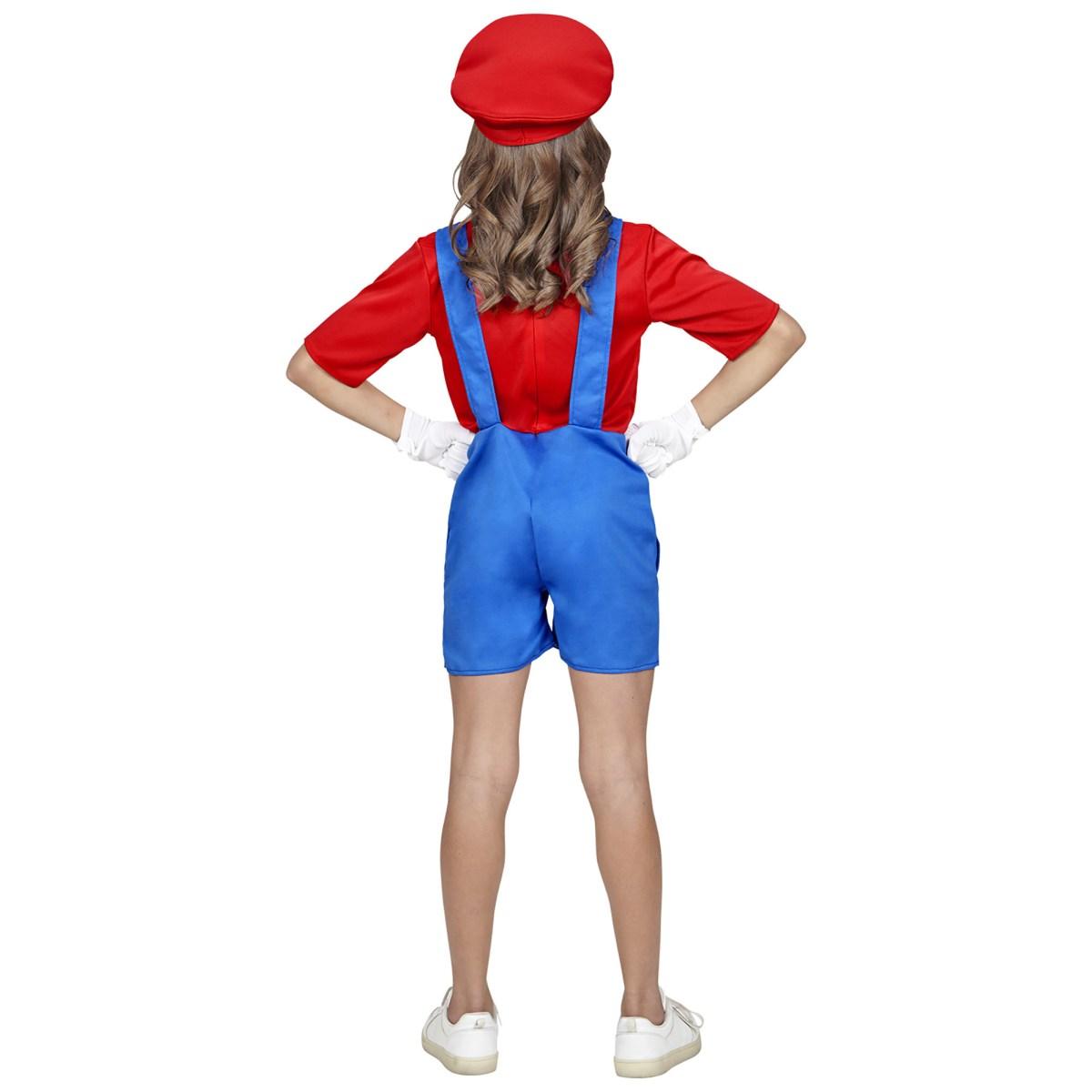 Costume Tuta Idraulico Blu Salopette Corta |Widmann