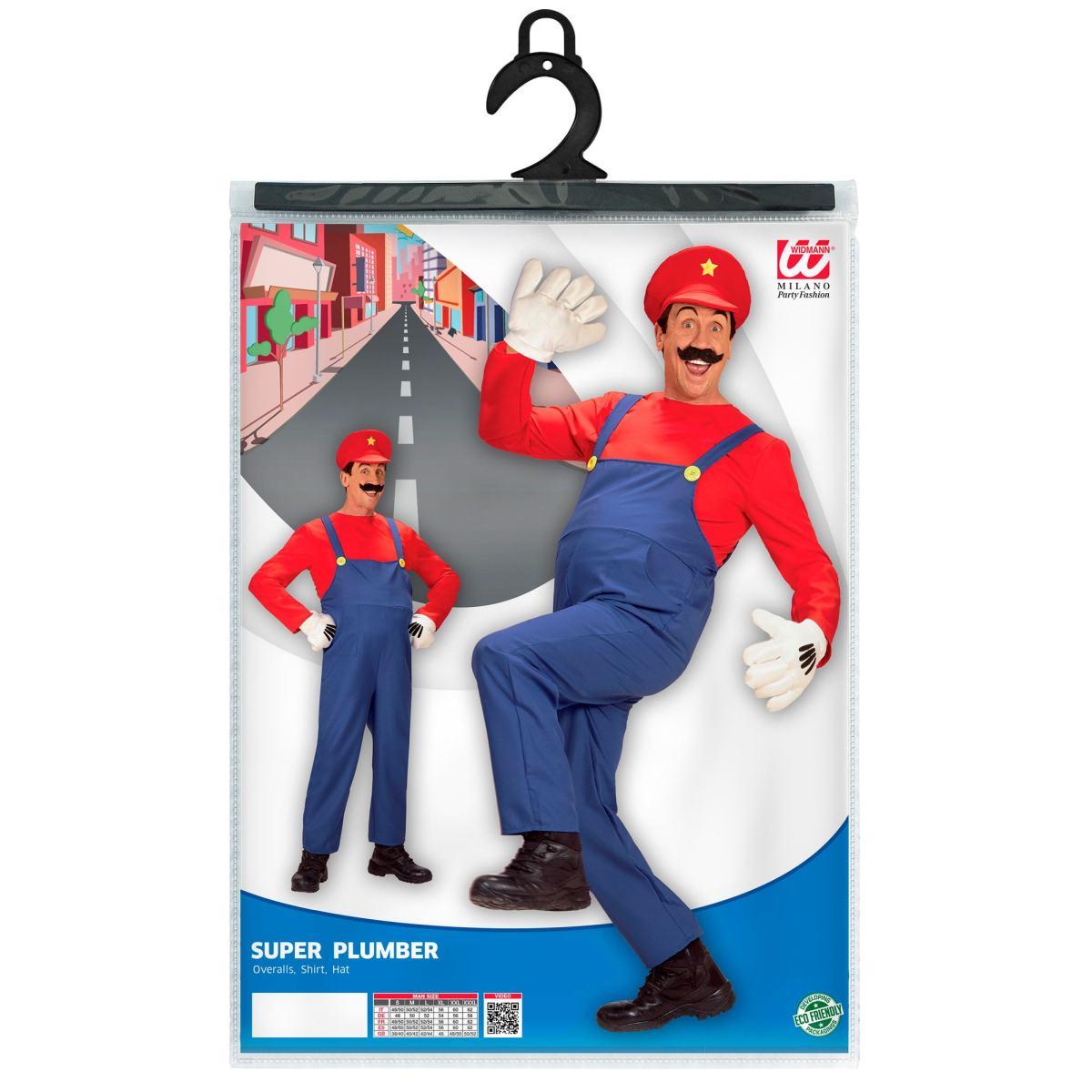 Costume Tuta Idraulico Blu Salopette |Widmann